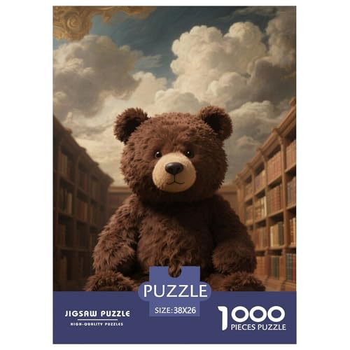 Teddy Bear Dog 1000-teiliges Toy Puzzle Für Erwachsene Geschicklichkeitsspiel DIY Herausfordernde 38x26cm/1000pcs von RYVABXYAK