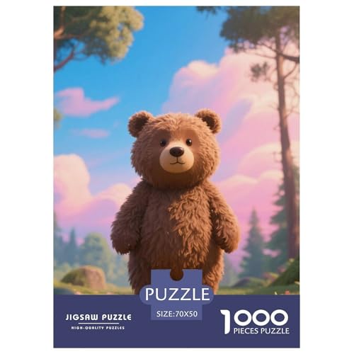 Teddy Bear Dog 1000-teiliges Toy Puzzle Für Erwachsene Geschicklichkeitsspiel DIY Herausfordernde 70x50cm/1000pcs von RYVABXYAK