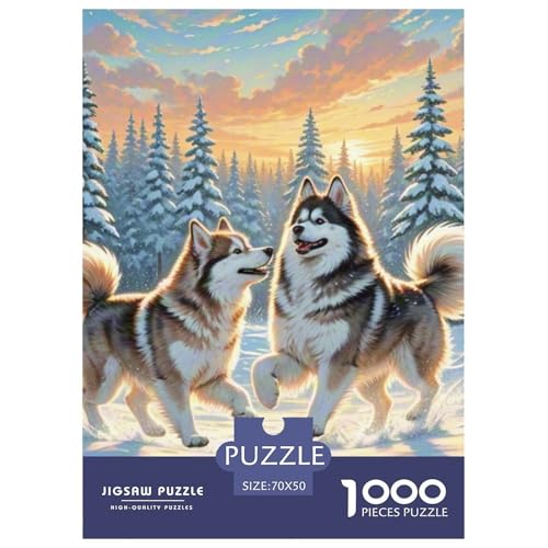 The American Eskimo Dog 1000-teiliges Pet Puzzle Für Die Ganze Familie Geschicklichkeitsspiel DIY Herausfordernde 70x50cm/1000pcs von RYVABXYAK