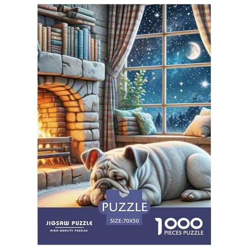Toy Bulldog 1000-teiliges Pet Puzzle Für Die Ganze Familie Erwachsenenpuzzle Mit Wimmelbild Anspruchsvolles Puzzle 70x50cm/1000pcs von RYVABXYAK
