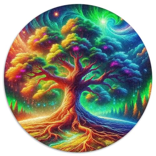 Tree 1000 Rundes Plant Circular Puzzles Kreative Pädagogisches Stressabbau-Spielzeug Für Erwachsene 1000pcs (67.5x67.5cm) von RYVABXYAK