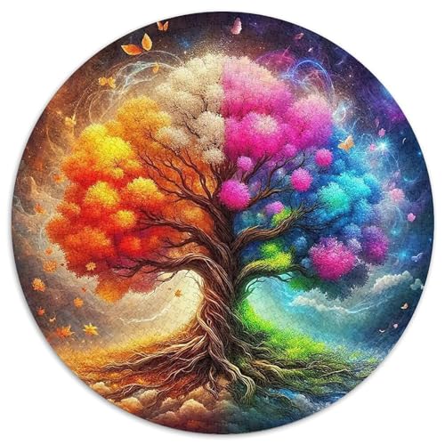 Tree 1000 Rundes Plant Puzzle Kreative Pädagogisches Stressabbau-Spielzeug Für Erwachsene Und Kinder 1000pcs (67.5x67.5cm) von RYVABXYAK