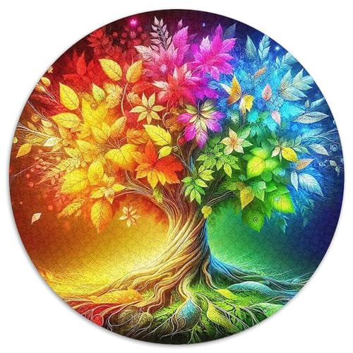 Tree 1000 Rundes Plant Puzzle Schwieriges Großes Stressfreisetzung Spielzeug Für Erwachsene Und Kinder 1000pcs (67.5x67.5cm) von RYVABXYAK