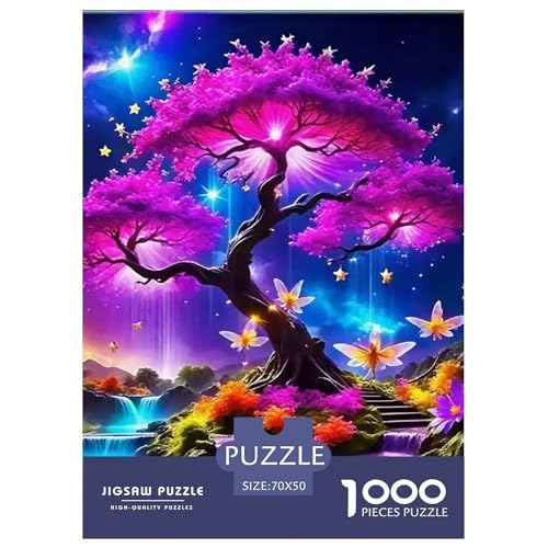 Tree 1000-teiliges Plant Puzzle Familien Klassische Puzzlespiel Themen-Puzzle Mit 70x50cm/1000pcs von RYVABXYAK