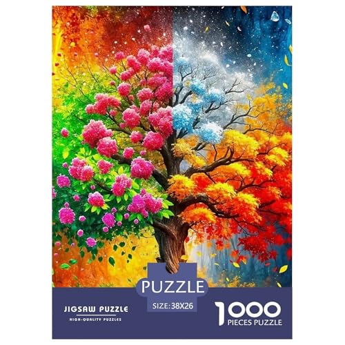Tree 1000-teiliges Plant Puzzle Für Die Ganze Familie Geschicklichkeitsspiel Unmöglich Puzzles 38x26cm/1000pcs von RYVABXYAK