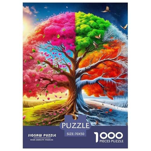 Tree 1000-teiliges Plant Puzzle Für Erwachsene Und Kinder Klassische Puzzlespiel Themen-Puzzle Mit 70x50cm/1000pcs von RYVABXYAK
