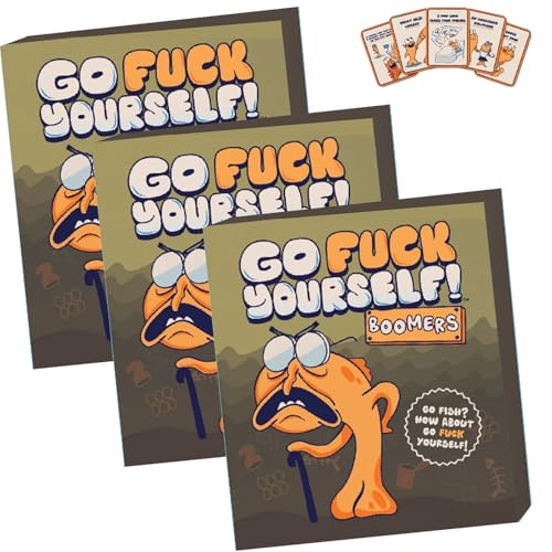 RYVETTE Go Fish Card Game,Fuck-The Go Fish Game of Life's Little Humiliations,Goes F*ck Yourselves,2025 Hilarious Adult Card for Parties,Classic Interactive Fun Family New Gag Gifts(3pcs) von RYVETTE
