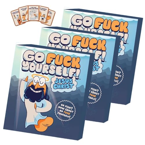 RYVETTE Go Fish Card Game Yourself for Adult, 2025 New F K F*ck Fuck Deck Night Party Game for 2+ Players, Adults, Gag Gift for Friends, Couples & Coworkers, Family Classic Interactive Fun(3pcs) von RYVETTE