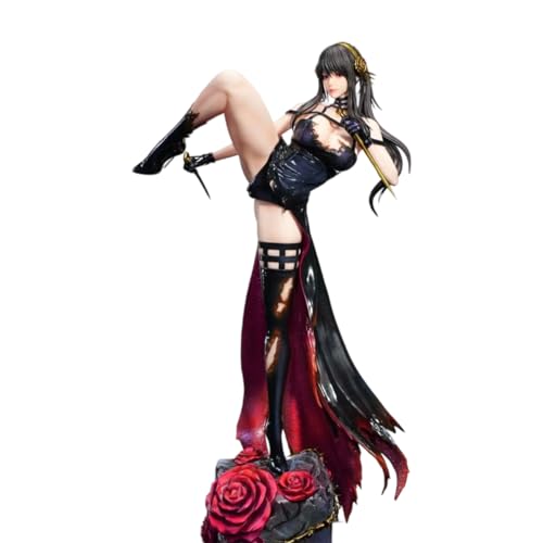 RZAHUAHU Yor Forger Figur 1/6 Anime-Spiel-Charaktere PVC Realistischer Stil (Kommt mit austauschbaren Anime-Köpfen) Desktop Ornamente Fans Geschenke 37CM von RZAHUAHU