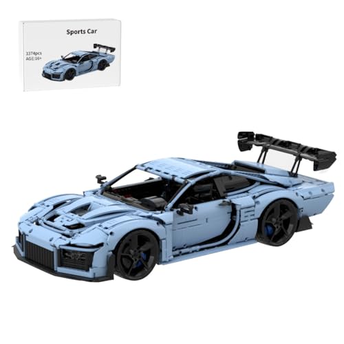 RZARDFLAMR 1/8 Anteil 935 Sportwagen Technic Bausteine Set, Supercar Modellbausatz mit Realistisches 6-Gang Getriebe, V6 Motor & Funktionstüren, Geschenk für Erwachsene & Teenager (3374Teile) von RZARDFLAMR