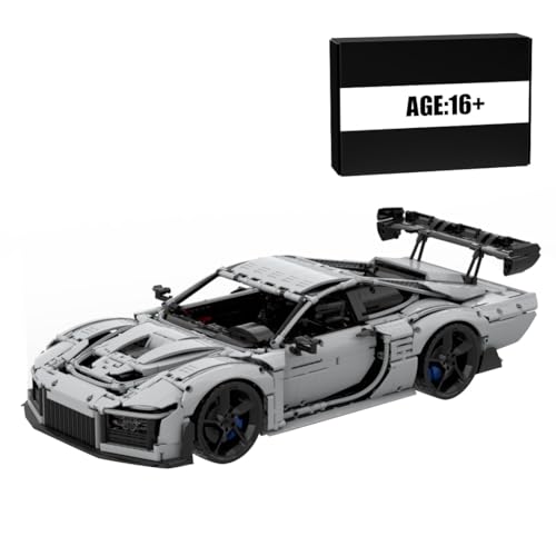 RZARDFLAMR 1/8 Anteil 935 Sportwagen Technic Bausteine Set, Supercar Modellbausatz mit Realistisches 6-Gang Getriebe, V6 Motor & Funktionstüren, Geschenk für Erwachsene & Teenager (3374Teile) von RZARDFLAMR