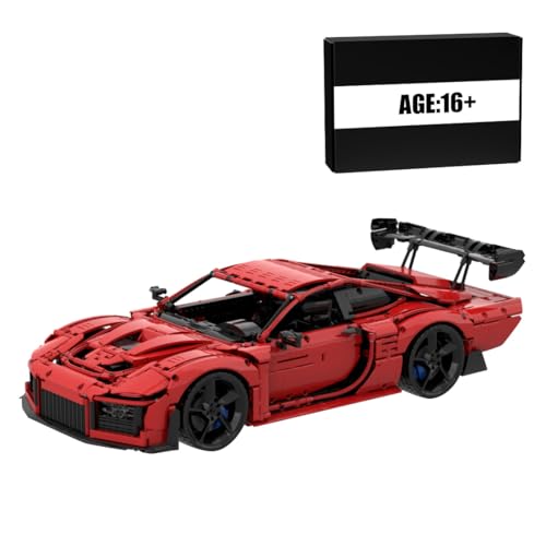 RZARDFLAMR 1/8 Anteil 935 Sportwagen Technic Bausteine Set, Supercar Modellbausatz mit Realistisches 6-Gang Getriebe, V6 Motor & Funktionstüren, Geschenk für Erwachsene & Teenager (3374Teile) von RZARDFLAMR