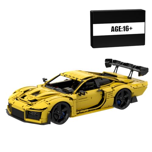 RZARDFLAMR 1/8 Anteil 935 Sportwagen Technic Bausteine Set, Supercar Modellbausatz mit Realistisches 6-Gang Getriebe, V6 Motor & Funktionstüren, Geschenk für Erwachsene & Teenager (3374Teile) von RZARDFLAMR