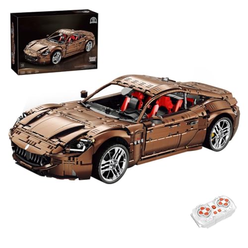 RZARDFLAMR 1/8 Luxus Sportwagen Bausatz, 5480Teile Supercar Modell mit Zu öffnende Türen und verstellbare Sitze, Geschenk für Erwachsene und Jugendliche, Sammlerstück und Büro Dekoration, MOC-193085 von RZARDFLAMR