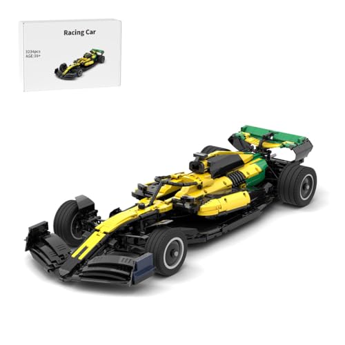 RZARDFLAMR MOC-184498 MCL-38 Rennwagen Bausteinset, 1:8 Maßstab Racing Car Modell mit funktionaler Aufhängung & Gefälscht V6-Motor, Geschenk für Sammler, Kompatibel mit Markenbausteinen, 3234Teile von RZARDFLAMR