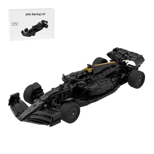RZARDFLAMR Rennwagen Bausatz 1/8 Maßstab, 3449 Teile mit simulierter V6-Motor und Federung, Detailgetreues Sportwagen Modellbausatz Technik Auto Geschenk für Erwachsene, Jugendliche - MOC-224292 von RZARDFLAMR