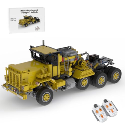 RZARDFLAMR Technik LKW-Bausteinset MOC-40026, Schwertransporter mit 8x6 Antrieb, Federung & RC-Funktion, Modellbausatz für Erwachsene & Jugendliche, Ausstellung & Geschenkidee, 1811Teile RZARDFLAMR Technik LKW-Bausteinset MOC-40026, Schwertransporter mit 8x6 Antrieb, Federung & RC-Funktion, Modellbausatz für Erwachsene & Jugendliche, Ausstellung & Geschenkidee, 1811Teile von RZARDFLAMR