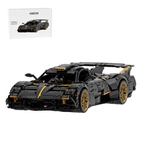 Supercar Technic Bausteine Set, Sportwagen Modell mit Realistisches V12 Motor & Getriebe, Individuell Anpassbarer Ausstellungs- & Sammlungsbausatz für Erwachsene & Jugendliche (4825 Teile) von RZARDFLAMR