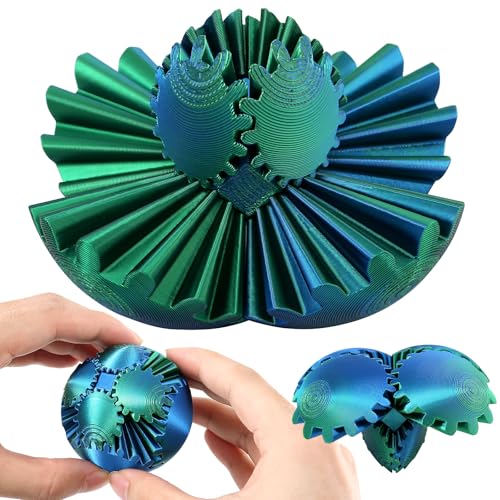 Gear Ball Fidget Toy,Gear Ball Sphere 3D Gedruckter Zahnradball for Stress Relief Anxiety,Gift for Kids and Adults von RZCOMP
