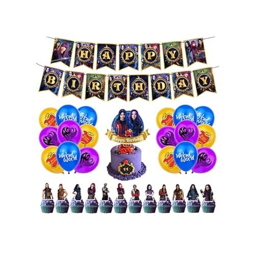 Die Nachkommen Geburtstag Deko Decendents Geburtstagsdeko Nachkommen Luftballons Die Luftballons Decendents Kuchen Topper Geburtstag Girlande Die Nachkommen Geburtstag Deko Decendents Geburtstagsdeko Nachkommen Luftballons Die Luftballons Decendents Kuchen Topper Geburtstag Girlande von RZDQZY