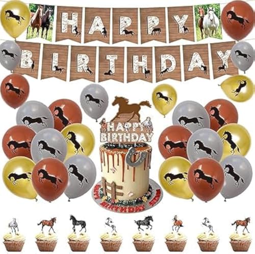 Geburtstag Deko Pferderennen Luftballons Pferde Girlande Kindergeburtstag Tortendeko Filz Pferd Folienballons Pferde Geburtstag Party Deko Set Geburtstag Deko Pferderennen Luftballons Pferde Girlande Kindergeburtstag Tortendeko Filz Pferd Folienballons Pferde Geburtstag Party Deko Set von RZDQZY