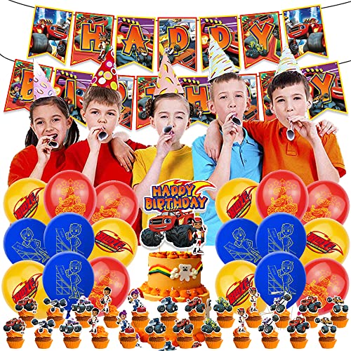 Geburtstag Party Deko Monster Machines Luftballons Geburtstag Blaze and the Monster Machines Kuchendeko Monster Machines Girlande Geburtstag Monster Machines Geburtstagsdeko von RZDQZY