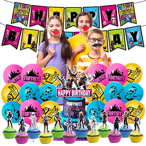 RZDQZY Videospiel Geburtstag Luftballons, Girlande, Tortendeko - Rot, Blau, Gelb RZDQZY Videospiel Geburtstag Luftballons, Girlande, Tortendeko - Rot, Blau, Gelb von RZDQZY
