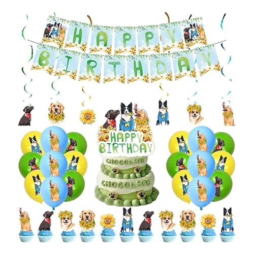 Welpen Geburtstag Party Deko Hunde Geburtstagsdeko Pet Dog Geburtstag Luftballons Hunde Luftballons Geburtstag Dog Torten Deko Haustier Hund Girlande Geburtstag Haustier Hunde Spiral Dekorationen von RZDQZY