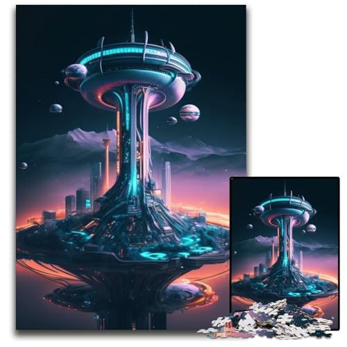 1000-Teile-Puzzle für Erwachsene „Future Seattle – Im Weltraum“, Holzpuzzle, anspruchsvolles Denkspiel für Teenager, unterhaltsames interaktives Spiel für die ganze Familie, 50x75cm/19,68x29,52 Zoll 1000-Teile-Puzzle für Erwachsene „Future Seattle – Im Weltraum“, Holzpuzzle, anspruchsvolles Denkspiel für Teenager, unterhaltsames interaktives Spiel für die ganze Familie, 50x75cm/19,68x29,52 Zoll von RZFWJL