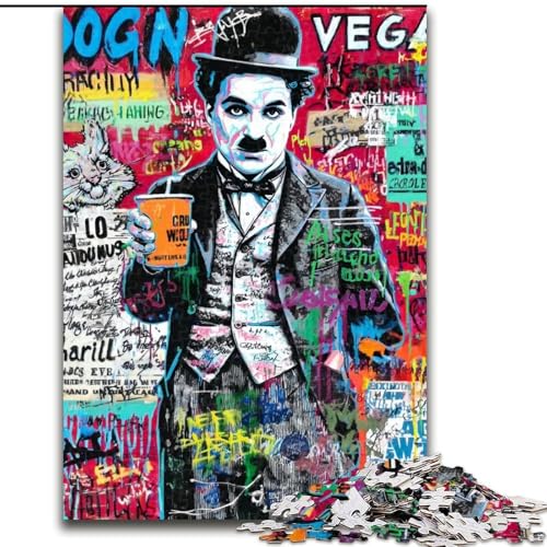 1000-teiliges Graffiti-Puzzle, Spielspielzeug, jedes Teil ist einzigartig – anspruchsvolles Familienspiel für Kinder ab 14 Jahren (Größe 50x75cm) von RZFWJL