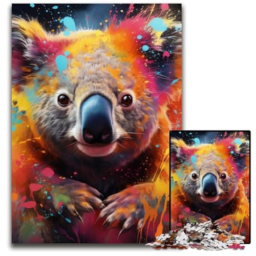 1000-teiliges Koala-Holzpuzzle, pädagogisches Denkspiel, künstlerische Heim- und Bürodekoration, ab 14 Jahren, 50x75cm/19,68x29,52 Zoll 1000-teiliges Koala-Holzpuzzle, pädagogisches Denkspiel, künstlerische Heim- und Bürodekoration, ab 14 Jahren, 50x75cm/19,68x29,52 Zoll von RZFWJL
