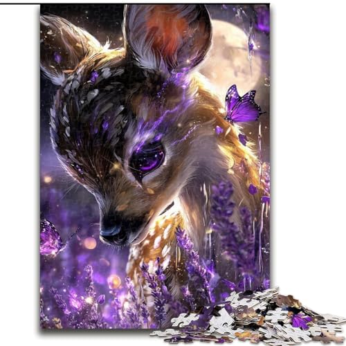 1000-teiliges Puzzle, Anime Sweetheart Deer, Dekomprimierendes intellektuelles Lernspielzeug, Geburtstagsgeschenk, Geschenke, Wandkunst (Größe 26x38cm) von RZFWJL