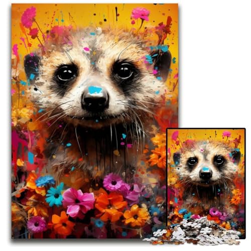 1000-teiliges Puzzle, Erdmännchen, Holzpuzzle für Erwachsene, Denksportaufgabe und Heimdekoration, 50x75cm/19,68x29,52 Zoll 1000-teiliges Puzzle, Erdmännchen, Holzpuzzle für Erwachsene, Denksportaufgabe und Heimdekoration, 50x75cm/19,68x29,52 Zoll von RZFWJL