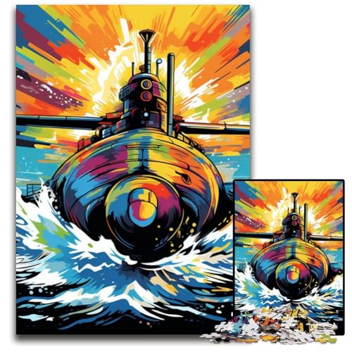1000-teiliges Puzzle, buntes U-Boot-Puzzle aus Holz, pädagogisches Denkspiel, künstlerische Heim- und Bürodekoration, ab 14 Jahren, 50x75cm/19,68x29,52 Zoll 1000-teiliges Puzzle, buntes U-Boot-Puzzle aus Holz, pädagogisches Denkspiel, künstlerische Heim- und Bürodekoration, ab 14 Jahren, 50x75cm/19,68x29,52 Zoll von RZFWJL