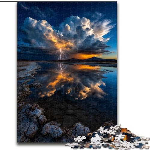 1000-teiliges Puzzle, wunderschöne Berge und Seen, entspannendes intellektuelles Lernspielzeug, Geburtstagsgeschenk, Geschenke, Wandkunst (Größe 50x75cm) von RZFWJL