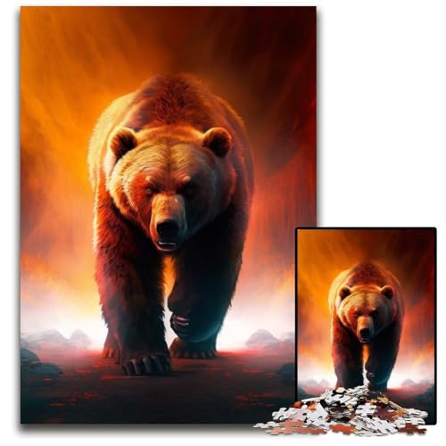 1000-teiliges Puzzle „Braunbär“, Holzpuzzle, pädagogisches Denkspiel, künstlerische Heim- und Bürodekoration, ab 14 Jahren, 50x75cm/19,68x29,52 Zoll 1000-teiliges Puzzle „Braunbär“, Holzpuzzle, pädagogisches Denkspiel, künstlerische Heim- und Bürodekoration, ab 14 Jahren, 50x75cm/19,68x29,52 Zoll von RZFWJL