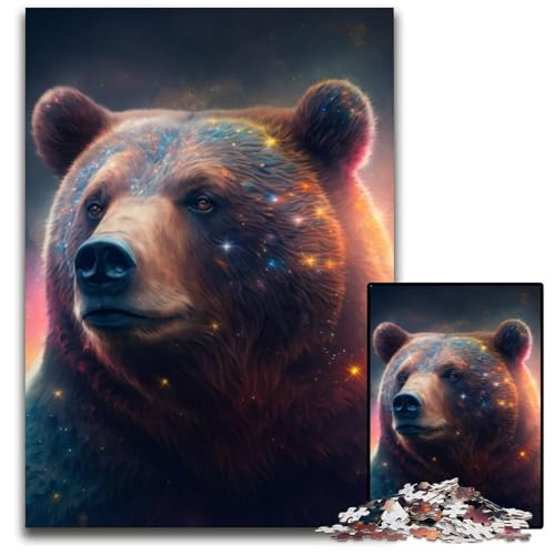 1000-teiliges Puzzle „Braunbär“ aus Pappe, pädagogisches Denkspiel, künstlerische Heim- und Bürodekoration, ab 14 Jahren, 26x38cm/10,23x14,96 Zoll 1000-teiliges Puzzle „Braunbär“ aus Pappe, pädagogisches Denkspiel, künstlerische Heim- und Bürodekoration, ab 14 Jahren, 26x38cm/10,23x14,96 Zoll von RZFWJL
