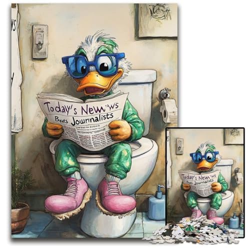 1000-teiliges Puzzle „Elefant geht auf die Toilette“, Holzpuzzle für Erwachsene, Denksportaufgabe und Heimdekoration, 50x75cm/19,68x29,52 Zoll 1000-teiliges Puzzle „Elefant geht auf die Toilette“, Holzpuzzle für Erwachsene, Denksportaufgabe und Heimdekoration, 50x75cm/19,68x29,52 Zoll von RZFWJL