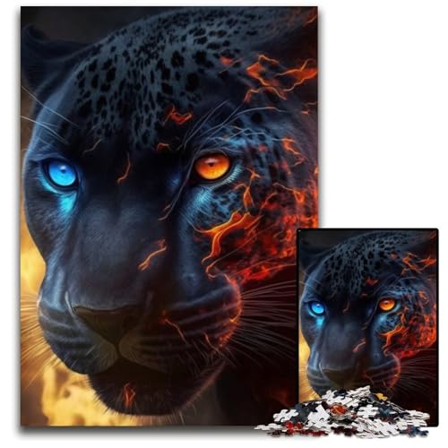 1000-teiliges Puzzle „Fantasy Leopard“, Holzpuzzle, pädagogisches Denkspiel, künstlerische Heim- und Bürodekoration, ab 14 Jahren, 50x75cm/19,68x29,52 Zoll 1000-teiliges Puzzle „Fantasy Leopard“, Holzpuzzle, pädagogisches Denkspiel, künstlerische Heim- und Bürodekoration, ab 14 Jahren, 50x75cm/19,68x29,52 Zoll von RZFWJL