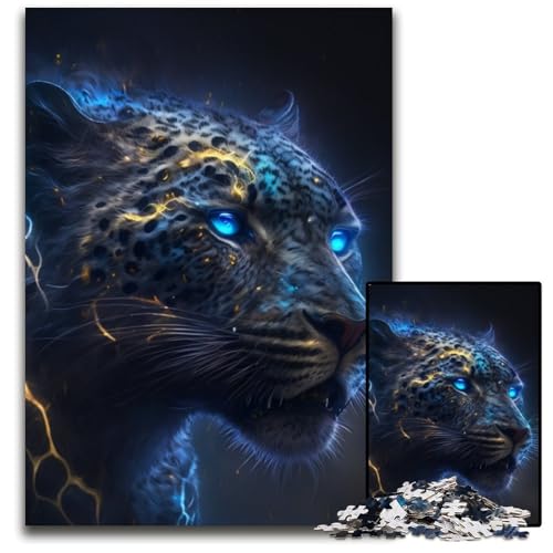 1000-teiliges Puzzle „Fantasy Leopard“, Holzpuzzle, pädagogisches Denkspiel, künstlerische Heim- und Bürodekoration, ab 14 Jahren, 50x75cm/19,68x29,52 Zoll 1000-teiliges Puzzle „Fantasy Leopard“, Holzpuzzle, pädagogisches Denkspiel, künstlerische Heim- und Bürodekoration, ab 14 Jahren, 50x75cm/19,68x29,52 Zoll von RZFWJL