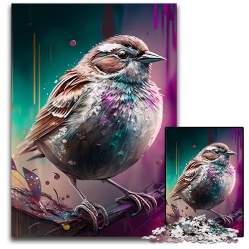 1000-teiliges Puzzle „Fantasy Sparrow“ aus Holz, pädagogisches Denkspiel, künstlerische Heim- und Bürodekoration, ab 14 Jahren, 50x75cm/19,68x29,52 Zoll 1000-teiliges Puzzle „Fantasy Sparrow“ aus Holz, pädagogisches Denkspiel, künstlerische Heim- und Bürodekoration, ab 14 Jahren, 50x75cm/19,68x29,52 Zoll von RZFWJL