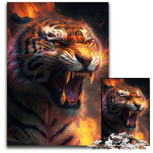 1000-teiliges Puzzle „Fantasy Tiger“, Holzpuzzle, pädagogisches Denkspiel, künstlerische Heim- und Bürodekoration, ab 14 Jahren, 50x75cm/19,68x29,52 Zoll 1000-teiliges Puzzle „Fantasy Tiger“, Holzpuzzle, pädagogisches Denkspiel, künstlerische Heim- und Bürodekoration, ab 14 Jahren, 50x75cm/19,68x29,52 Zoll von RZFWJL