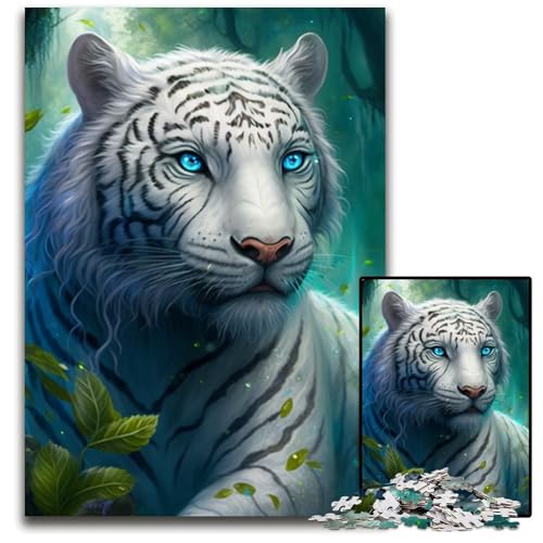 1000-teiliges Puzzle „Fantasy Tiger“ aus Pappe, pädagogisches Denkspiel, künstlerische Heim- und Bürodekoration, ab 14 Jahren, 26x38cm/10,23x14,96 Zoll 1000-teiliges Puzzle „Fantasy Tiger“ aus Pappe, pädagogisches Denkspiel, künstlerische Heim- und Bürodekoration, ab 14 Jahren, 26x38cm/10,23x14,96 Zoll von RZFWJL
