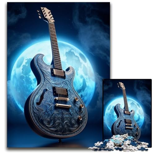 1000-teiliges Puzzle „Galaxie-Gitarre“ aus Karton, pädagogisches Denkspiel, künstlerische Heim- und Bürodekoration, ab 14 Jahren, 26x38cm/10,23x14,96 Zoll von RZFWJL