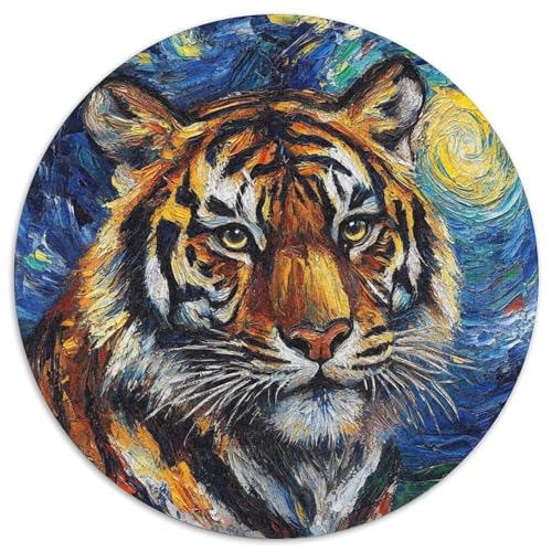 1000-teiliges Puzzle „Tiger Night Sky“, 1000-teiliges rundes Puzzle für Erwachsene, perfekt für Teenager und zur Heimdekoration, 67,5 x 67,5 cm 1000-teiliges Puzzle „Tiger Night Sky“, 1000-teiliges rundes Puzzle für Erwachsene, perfekt für Teenager und zur Heimdekoration, 67,5 x 67,5 cm von RZFWJL