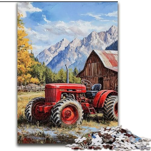 1000-teiliges Puzzle Ackerschlepper, Spielspielzeug, jedes Teil ist einzigartig – anspruchsvolles Familienspiel für Kinder ab 14 Jahren (Größe 26x38cm) von RZFWJL