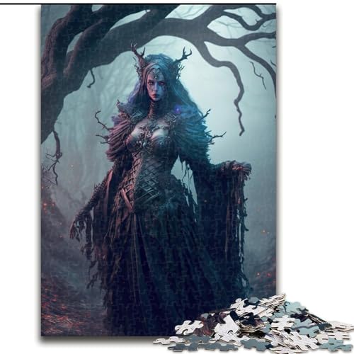 1000-teiliges Puzzle Die Hexe aus Pappe, anspruchsvolles Denkspiel für Teenager, Spaß für den Spieleabend mit der Familie, 1000 Teile(26x38cm) von RZFWJL
