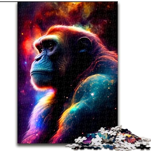 1000-teiliges Puzzle Gorilla-Puzzle aus Pappe, anspruchsvolles Denkspiel für Teenager, Spaß für den Spieleabend mit der Familie, 1000 Teile(26x38cm) von RZFWJL