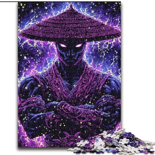 1000-teiliges Puzzle Japanischer Ninja-Krieger, entspannendes intellektuelles Lernspielzeug, Geburtstagsgeschenk, Geschenke, Wandkunst (Größe 26x38cm) von RZFWJL