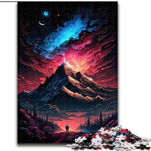 1000-teiliges Puzzle Mystischer Berggipfel aus Pappe, anspruchsvolles Denkspiel für Teenager, Spaß für den Familienspielabend, 1000 Teile(26x38cm) von RZFWJL